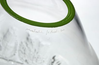 MATALI CRASSET (NÉE EN 1965) Vase modèle « Bouture » en verre soufflé 
Pièce unique,...