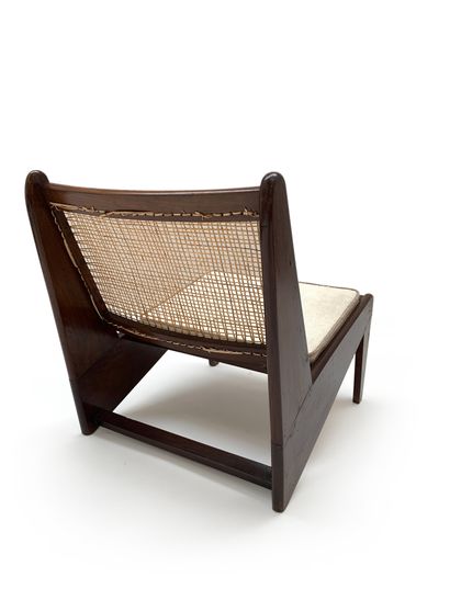 Pierre Jeanneret (1896-1967) Rare pair of teak armchairs model " PJ010704 " also...