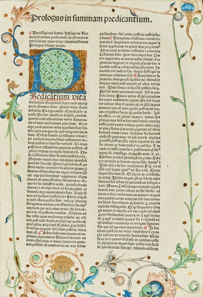 BROMYARD Johannes de : Summa predicantum. Tome I (sur 2). Reliure in-folio plein...