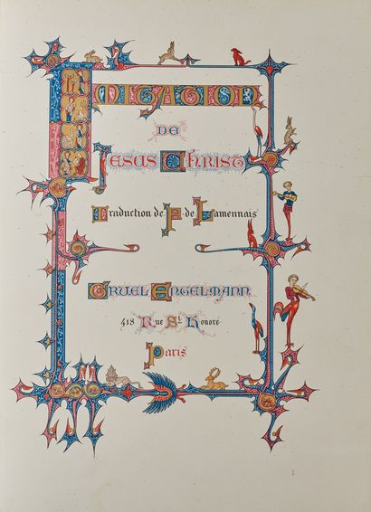 null Imitation of the life of Jesus Christ. Gruel Engelman Paris s.d. (1883). Pages...