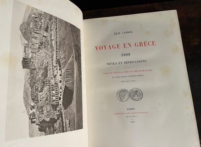 [DE LAPANOUSE] CABROL Elie : Voyage en Grèce 1889 Notes et impressions.
Reliure aux...