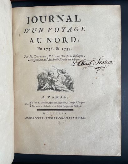 OUTHIER Réginald : Journal d'un voyage au Nord en 1736 et 1737.
In-4 plein veau,...