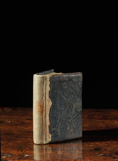 null Manuscript book of hours.
Bound in full brown leather, on the spine and an irregular...