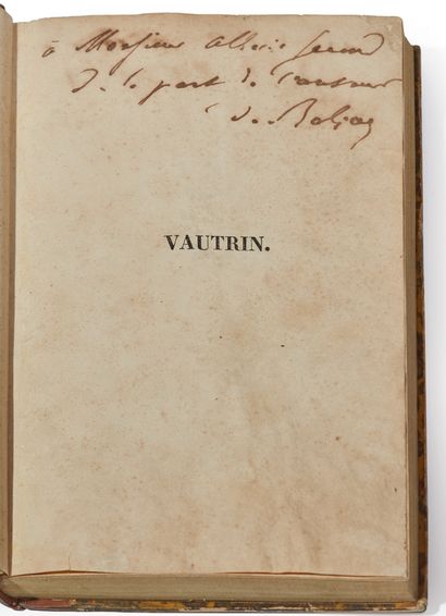 BALZAC Honoré de : Vautrin. Delloye et Tresse éditeurs Paris 1840. Année de l'original...