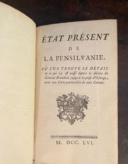 LA VILLE Abbé de et SMITH William : Etat présent de la Pensilvanie. (où l'on trouve...