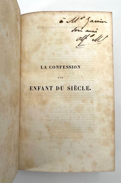 MUSSET Alfred de : La confession d'un enfant du siècle. Charpentier libraire-éditeur...
