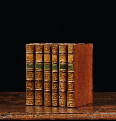DIDEROT Denis : Œuvres philosophiques.
Six volumes in-8, reliure plein veau fauve...