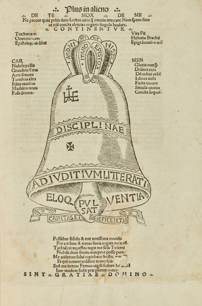 CAMPANUS Johannes Antonius : 全能歌剧
牛皮纸内页，乳白色全牛皮纸，纸板上有金边，光滑的书脊，金字和边框 "Joannis / Antonii...