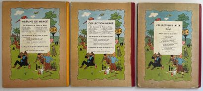 null Tintin - Set of 3 albums : Sceptre (B7bis), Congo (B1 1947, name on title page),...
