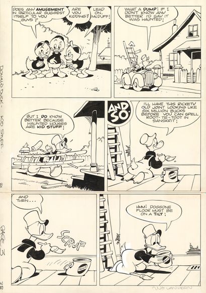 William VAN HORN (né en 1939) * Donald Duck Adventures - Kid Stuff
Encre de Chine...