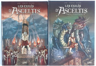 DEPLANO * Ensemble de 2 dédicaces : Les exilés d'Asceltis 2 et 3. Editions originales...