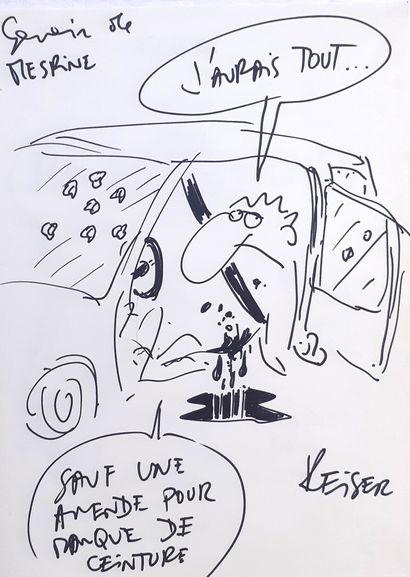 REISER * Dédicace : Ils sont moches (1979) agrémenté d'un dessin représentant un...