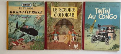 Tintin - Set of 3 albums : Sceptre (B7bis),...