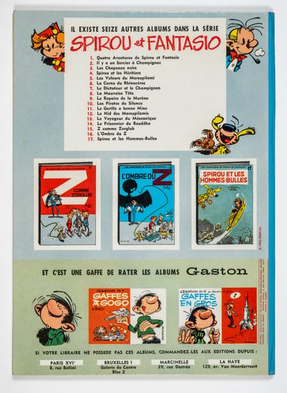 null Spirou et Fantasio 3 : Edition de 1966. Très bel album proche de l'état neu...