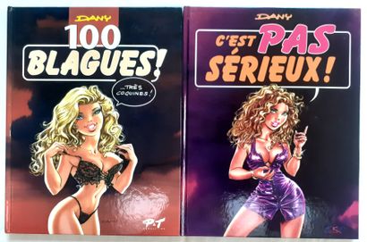 DANY * Set of 2 dedications : C'est pas sérieux ! and 100 jokes with drawings of...