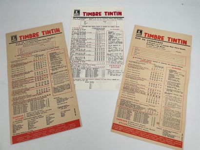 null Tintin - Set of 19 documents related to the point/stamp: Advertisements, order...