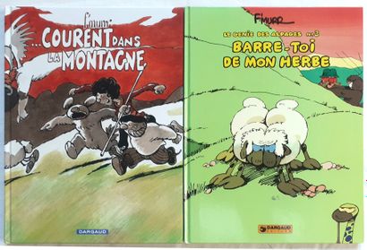 F'MURR * Set of 2 dedications : Le génie des alpages 3 et 14. Original editions embellished...