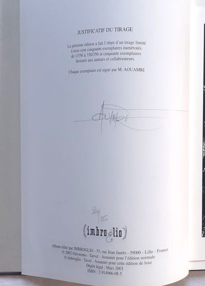 AOUAMRI * Dedication : Mortepierre 4, First edition with a large full page drawing...