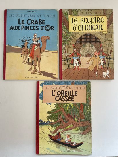 Tintin - Set of 3 albums : Sceptre (B7),...