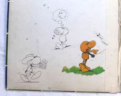 Roba/Ley Kip * Dedication: Set of drawings on a binder cover made by Ley Kip who...