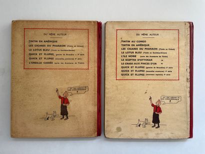 null Tintin B&W - Set of 2 albums : Congo (A3), Broken ear (A15). Average condition...