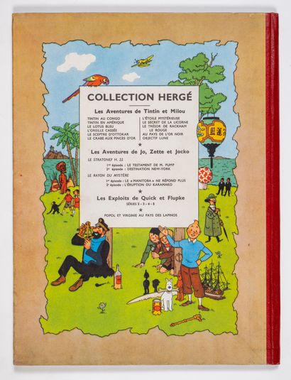 null Tintin - Objectif Lune : Original French edition (B8, 1953). Superb album very...