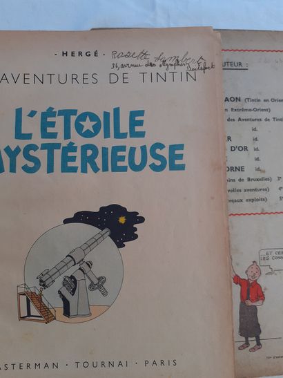null Tintin - Set of 3 albums : Etoile (red back, A20), Etoile (A23, blue back),...