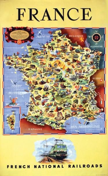CHEVAL BATANY France - French National Railways 1951 - Yves Alexandre Paris Aff....