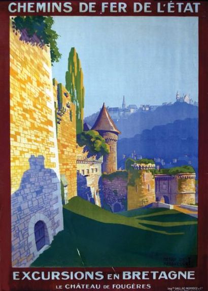 DE RENAUCOURT HENRI Château de Fougères - Gaillac - Monrocq & Cie Paris 1 Affiche...