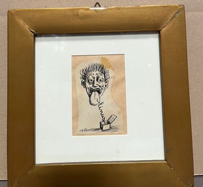 ROLAND TOPOR (1938-1997) Faces
Two inks on paper, one signed
6 x 6 cm and 8,2 x 5,5...