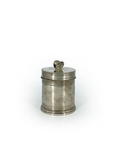 Italian silver box 800 °/°° with double shell...