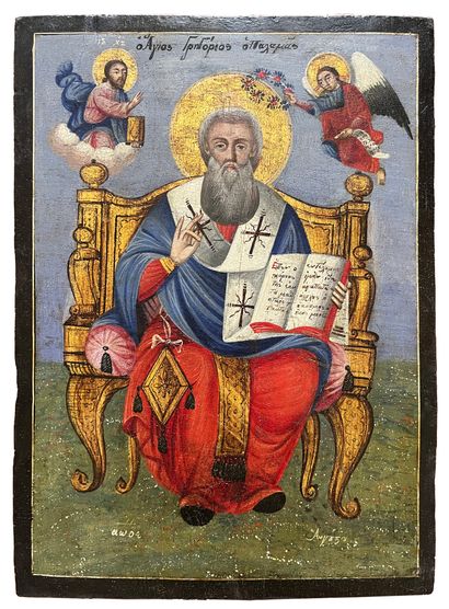 Icon, Greece, 19th century
Saint Gregory...