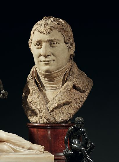 Gaetano MERCHI (1747-1823) d'après Portrait of a man
Bust in patinated plaster dated...