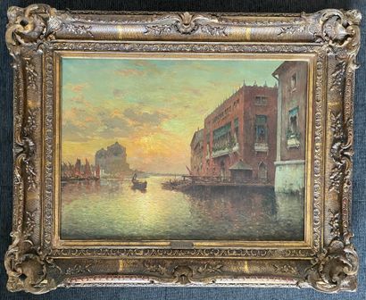Antoine BOUVARD (1870-1955/56) Grand Canal in Venice
Oil on canvas, signed lower...