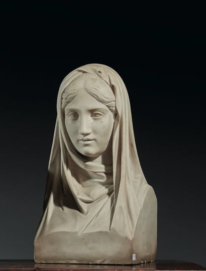 Marble bust of a vestal virgin
Italy, 19th...