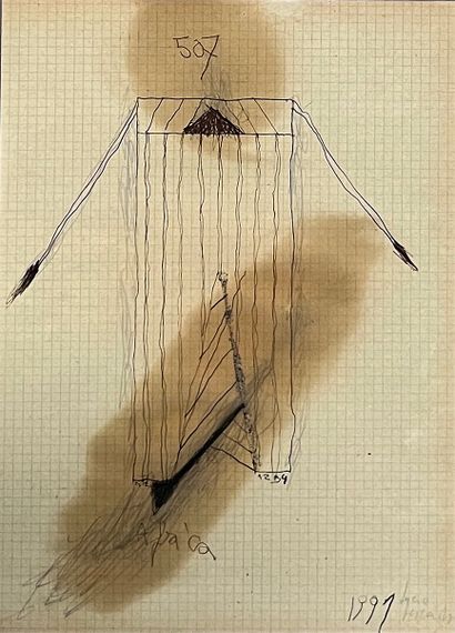 Lucia PESCADOR (né en 1943) Africa, 1991
Ink on paper, signed lower right
30 x 20...