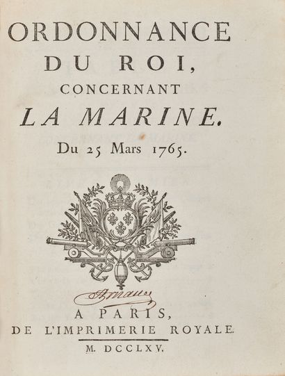 Ordonnance du Roi concernant la marine
Paris,...