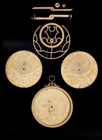 null European gilt brass astrolabe, inscribed '1543 Eramas [sic] in cruce' [1543,...