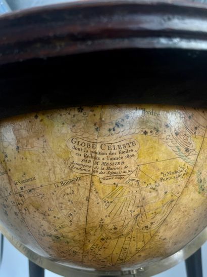 Jean-Baptiste FORTIN (1750-1831) & MESSIER (1730-1817) Celestial globe, the equatorial...