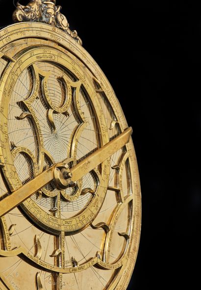 null European gilt brass astrolabe, inscribed '1543 Eramas [sic] in cruce' [1543,...