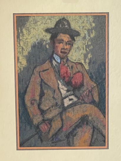 Charles Théodore BICHET (1863-1919/29), attribué à L'homme assit
Pastel
29 x 19 cm...