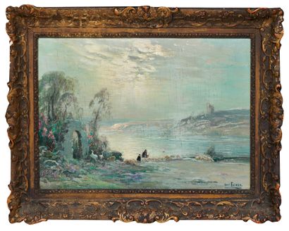 Henri Louis FOREAU (1866-1938) Moonlight
Oil on panel, signed lower right
33 x 46...