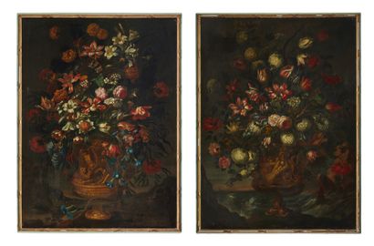 Felice Fortunato BIGGI (actif au début du XVIIIe siècle) attribué à Bouquet of flowers...