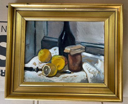 Charles Théodore BICHET (1863-1919/29) Still life with lemons
Watercolor and gouache...