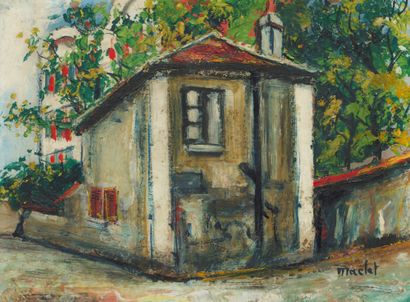 Elisée MACLET (1881-1962) Maison
Huile sur carton
10 x 20 cm (à vue)