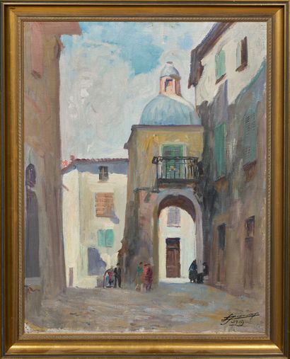 Lucien Hector JONAS (1880-1947) Ruelle à Cagnes
Huile sur toile, signée en bas à...