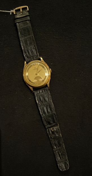 OMEGA POUR BOUCHERON Bracelet watch of man in yellow gold 750 thousandths. Extra-flat...