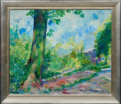 Julien PAVIL (1897-1952) Sous-bois
Huile sur toile, signée en bas à droite
45 x 54...
