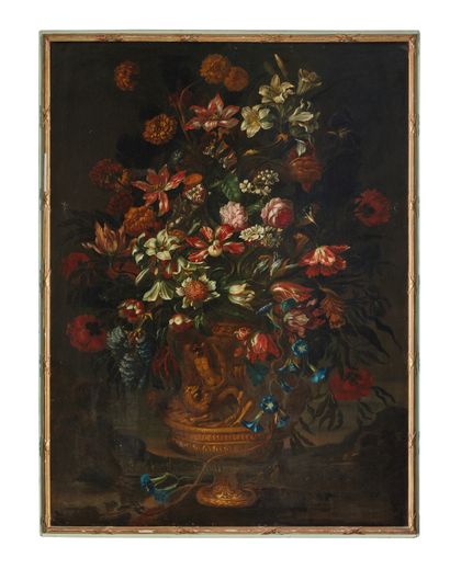 Felice Fortunato BIGGI (actif au début du XVIIIe siècle) attribué à Bouquet de fleurs...