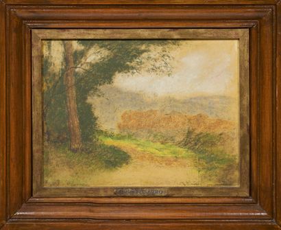 Lucien PISSARO (1863-1944) Paysage
Pastel, trace de signature
22 x 30 cm